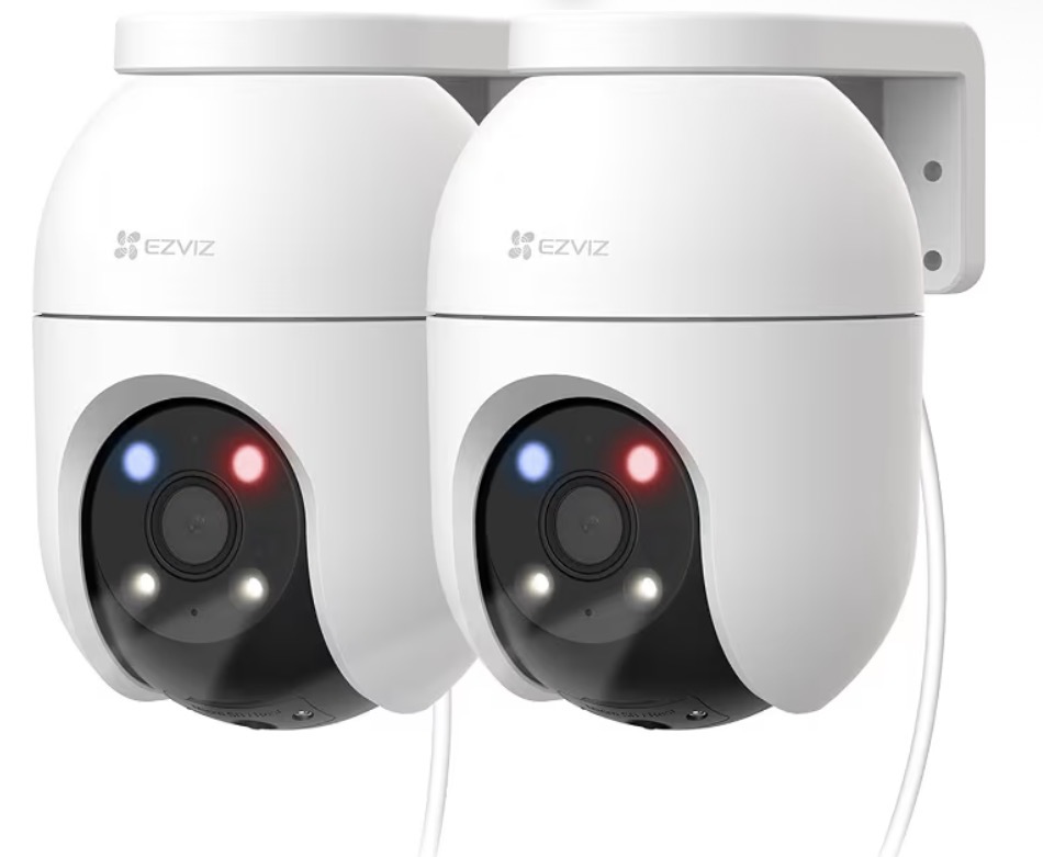 EZVIZ C8c 5MP (2 Pack) Wifi Outdoor Cameras Wired, 360° Pan Tilt