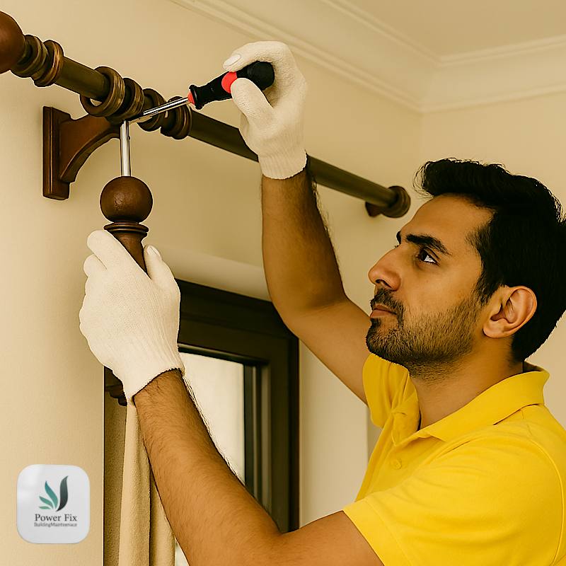 Curtain Rod & Wooden Accessories Installation